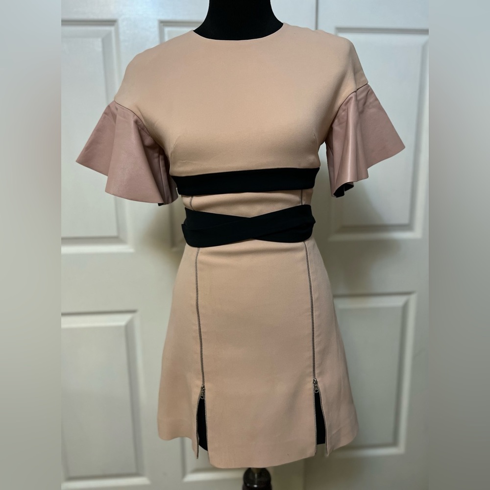 David Koma pink mini dress.